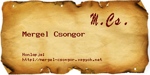 Mergel Csongor névjegykártya